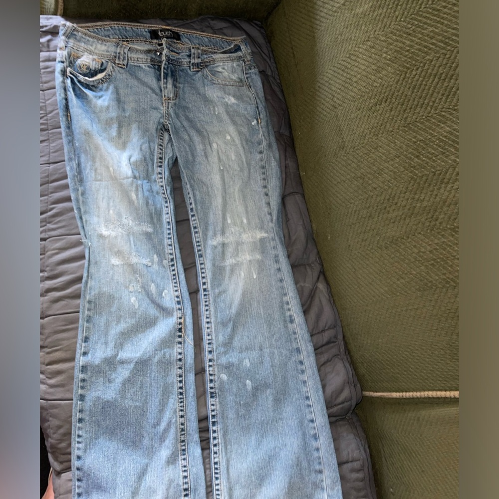 Raiders  Boot cut Distressed Light Wash Jeans size 27